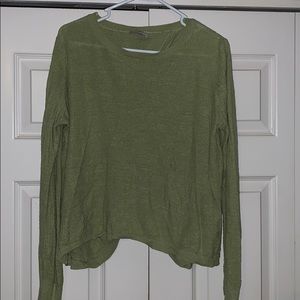 Lime Sweater with cross open back